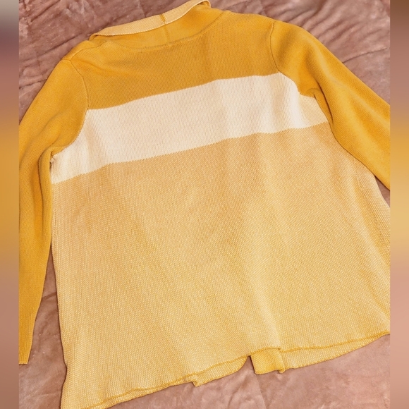 Modcloth Mustard and Cream Open-Front Cardigan - Picture 7 of 9